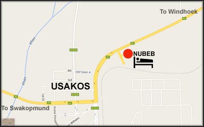 Map of Usakos Namibia